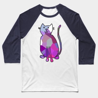 Purple Crystal Cat Baseball T-Shirt